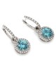 Blue Zircon and Diamond Earring Charms
